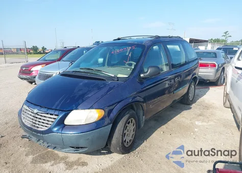 2001 Chrysler Voyager z USA, uszkodzony, nr VIN 1C4GJ25BX1B150575